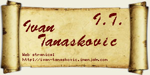 Ivan Tanasković vizit kartica